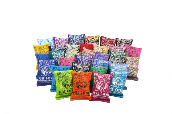Dr. Pussums Small Logo Catnip Pillow Toy (Prepackaged Pack of 5, x 12) - Wholesale - Image 2